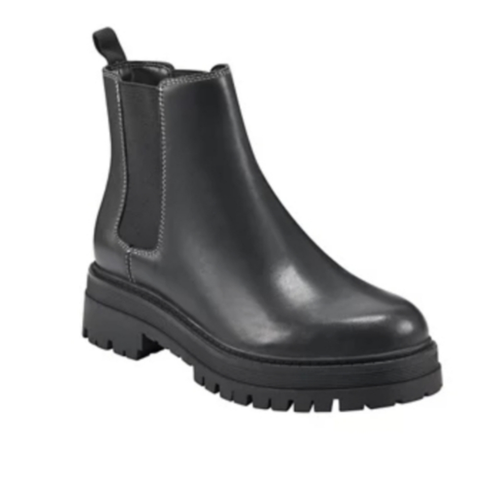 Marc Fisher Black Pietro Lug Sole Chelsea Boots - Picture 6 of 6